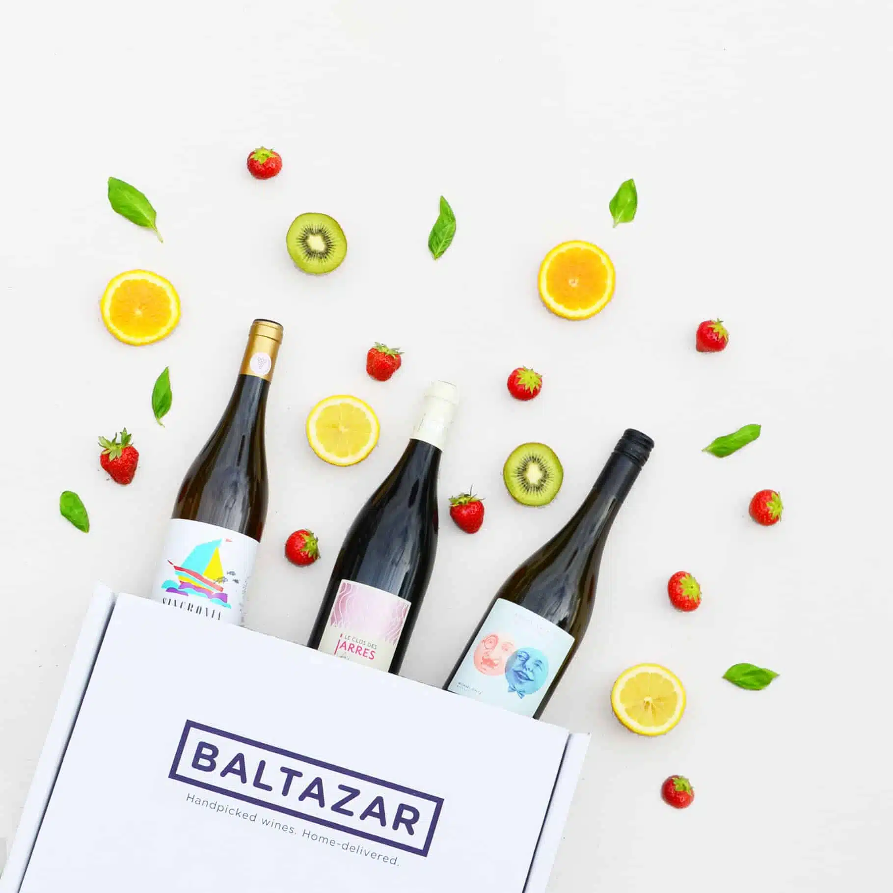 de wijnbox van het wijnabonnement van baltazar