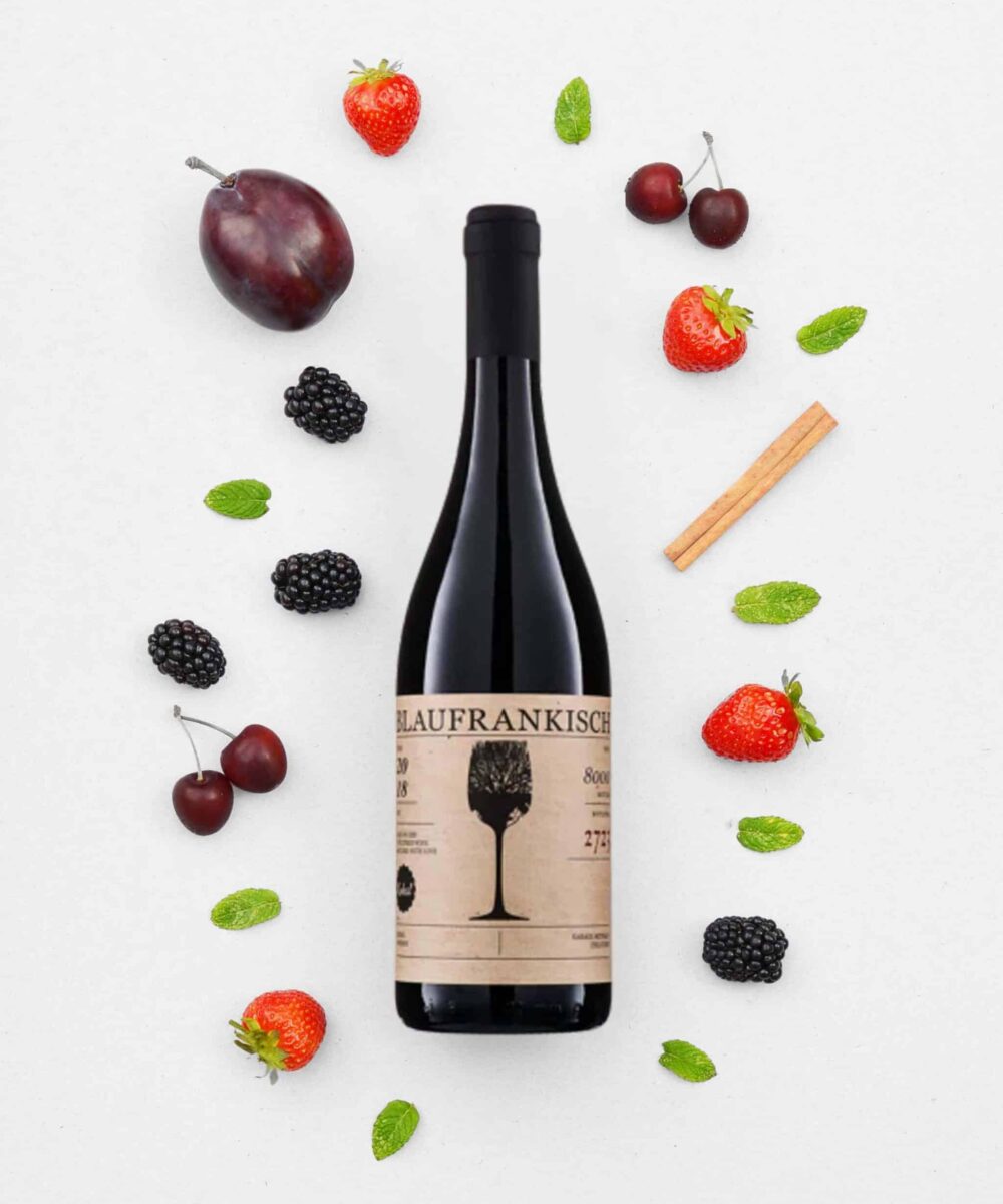 Roots blaufrankisch is de ongefilterde variant van het wijnhuis