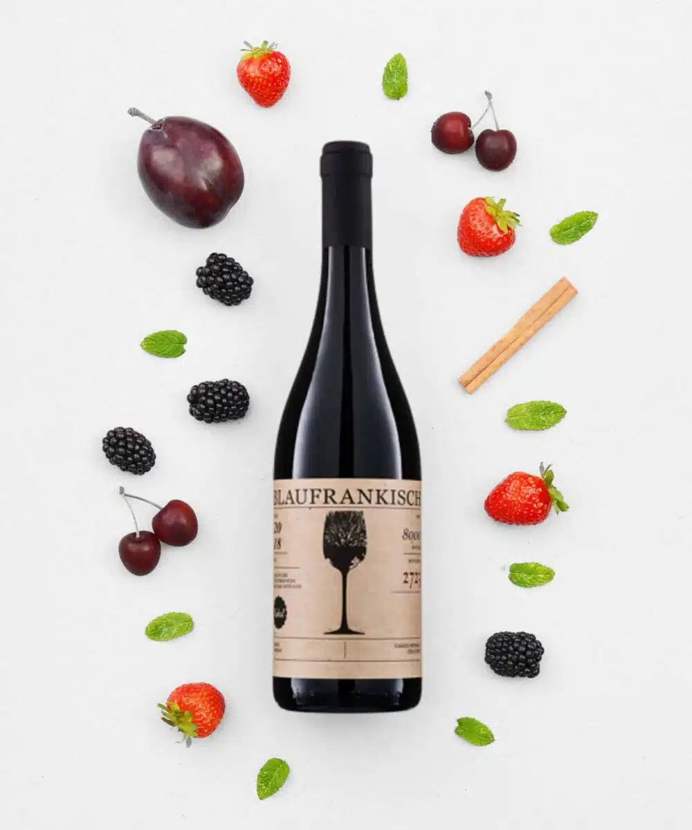 Roots blaufrankisch is de ongefilterde variant van het wijnhuis